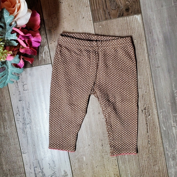 Child of Mine made by Carter's Brown Polka Dot Baby Girl Leggings Size 3-6m NWOT - Picture 1 of 9